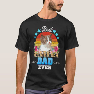 Bester Katzenvater überhaupt Selkirk Rex Floral Re T-Shirt