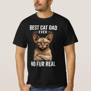 Bester Katzenvater überhaupt Sphynx-Katze-Shirt T-Shirt