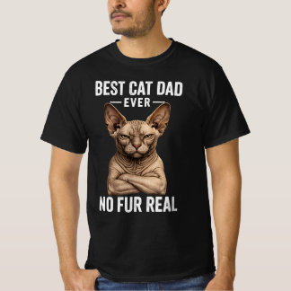 Bester Katzenvater überhaupt Sphynx-Katze-Shirt T-Shirt