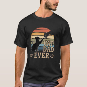 Bester Katzenvater überhaupt, stoß die Faust Retro T-Shirt