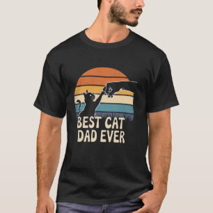 Bester Katzenvater überhaupt, stoß die Faust Retro T-Shirt