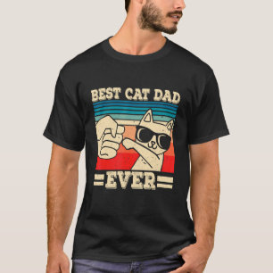 Bester Katzenvater überhaupt Vintage Retro T-Shirt