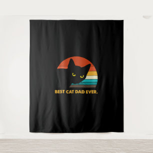 Bester Katzenvater überhaupt Vintage T-Shirt schwa Wandteppich