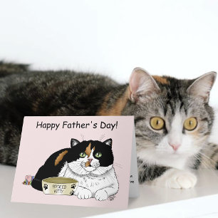 Bester Katzenvater Verwöhnte Dreifarbige Vater des Karte
