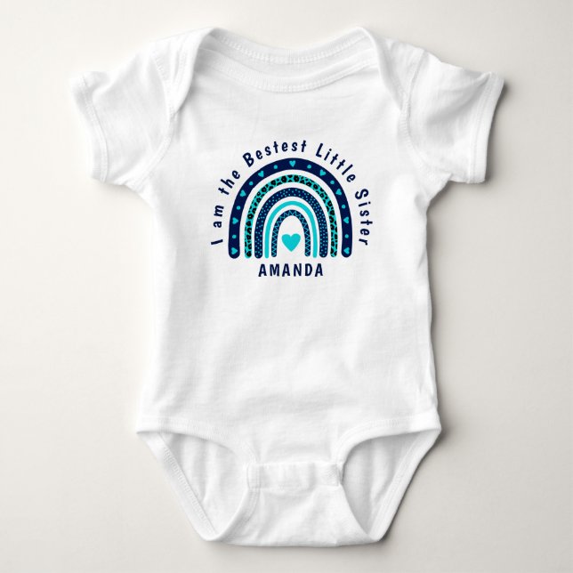 Bester kleiner Sister Baby Jersey Bodysuit Baby Strampler (Vorderseite)