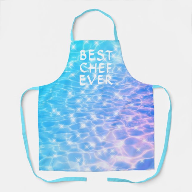 Bester Koch je Wasserstruktur Wasseraufbereitung m Schürze (Vorderseite)
