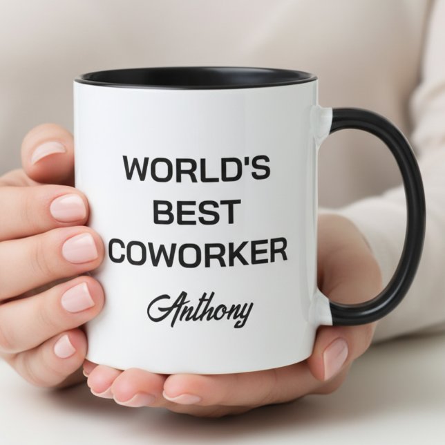 Bester Kollege der Welt, benutzerdefinierter Name, Tasse (Von Creator hochgeladen)