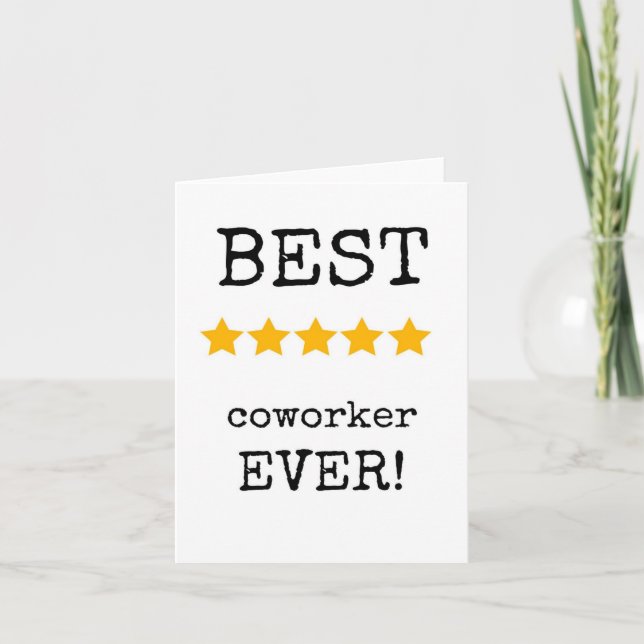 Bester Kollege je, Coworker-Wertungskarte Karte (Vorderseite)
