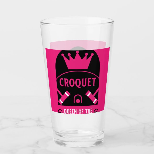 Bester komischer Krocketspieler Glas (Vorderseite)