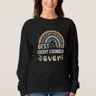 Bester Kreditberater überhaupt Leopard Regenbogen  Sweatshirt