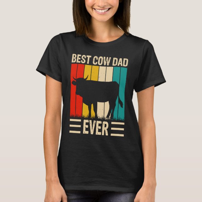 Bester Kuh-Vater je 2 T-Shirt (Vorderseite)