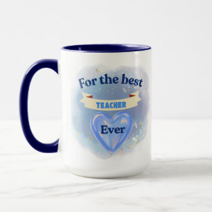 Bester Lehrer Aller Zeiten Blaues Herz Zitat Kaffe Tasse