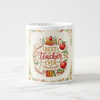 Bester-Lehrer-aller-Zeiten-Tasse Apfel Buch Gesche Jumbo-Tasse