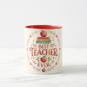 Bester-Lehrer-aller-Zeiten-Tasse Apfel Buch Gesche Tasse