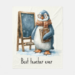 Bester Lehrer Aller Zeiten Winter Pinguin Design Fleecedecke