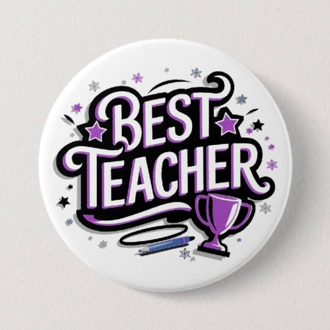 Bester Lehrer Button (Vorderseite)