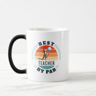 Bester Lehrer By Par Retro Custom Golf Liebhaber Verwandlungstasse