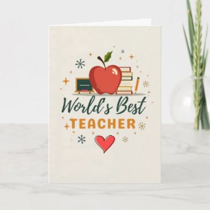 Bester Lehrer der Welt Dankeschön-Geschenk Karte