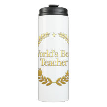 Bester Lehrer der Welt Goldener Lorbeerkranz Wandu