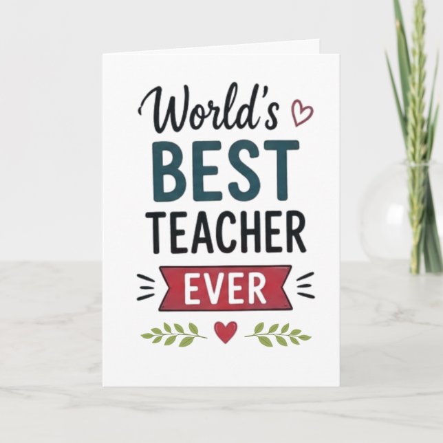 Bester Lehrer der Welt Karte (Vorderseite)