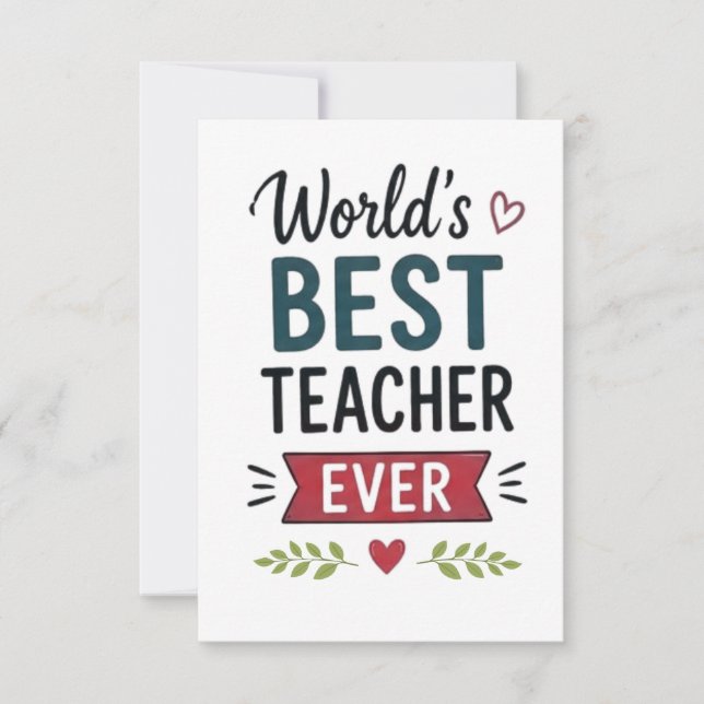 Bester Lehrer der Welt Karte (Vorderseite)