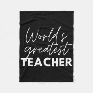 Bester Lehrer der Welt Lustiger Stolz Lehrer Anerk Fleecedecke