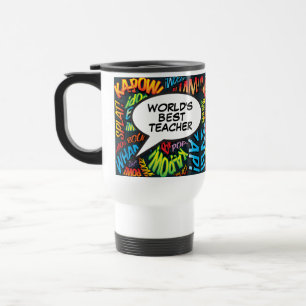 Bester Lehrer der Welt Lustiges modernes Retro-Com Reisebecher