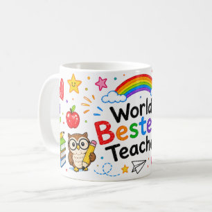 Bester Lehrer der Welt Süße Lehrerbeste Würdigung Kaffeetasse