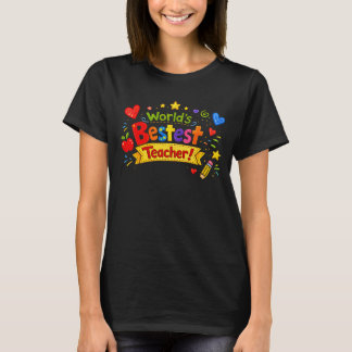 Bester Lehrer der Welt Süße Lehrerbeste Würdigung T-Shirt