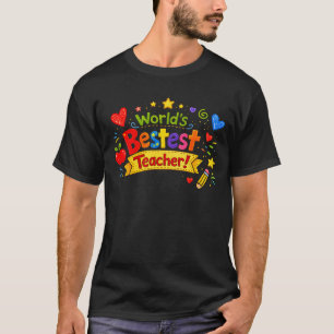 Bester Lehrer der Welt Süße Lehrerbeste Würdigung T-Shirt