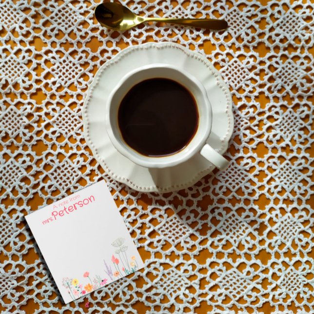 Bester Lehrer Floral daisy Aquarell Notizblock (Von Creator hochgeladen)