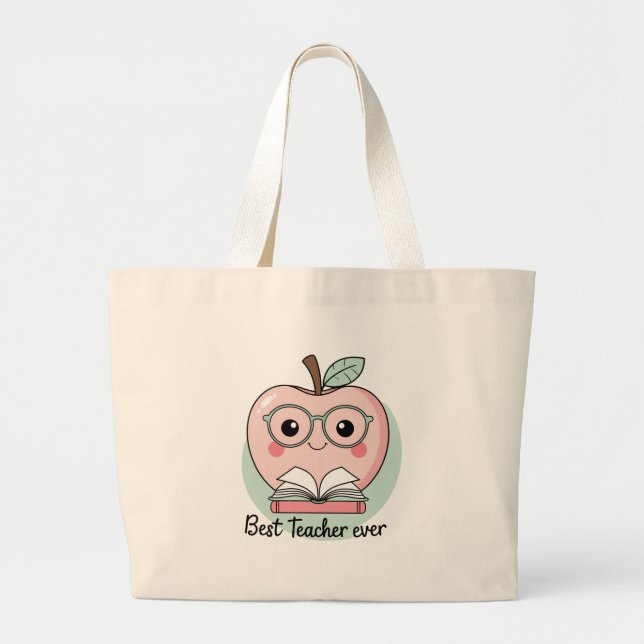 Bester Lehrer für Apple Design Jumbo Stoffbeutel (Vorne)
