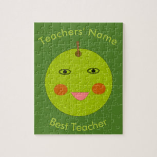 Bester Lehrer Happy Apple Custom Puzzle