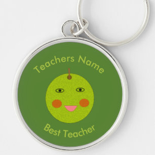Bester Lehrer Happy Apple Custom Schlüsselanhänger