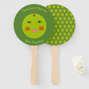 Bester Lehrer Happy Apple Handfan Fächer