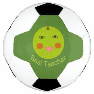 Bester Lehrer Happy Apple Soccer Ball