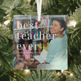 Bester Lehrer je | Angebot und Foto Ornament Aus Glas