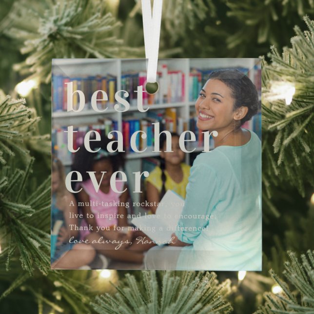 Bester Lehrer je | Angebot und Foto Ornament Aus Glas (Insitu)