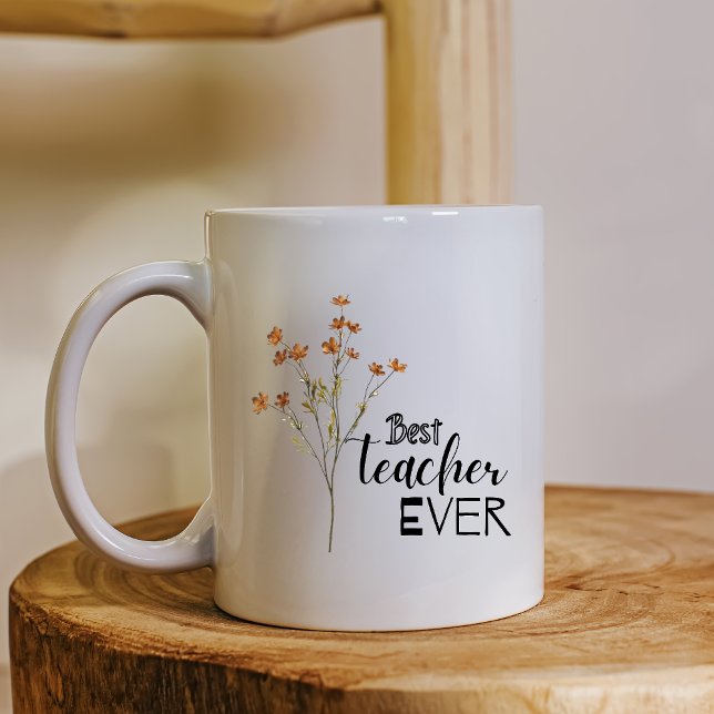 Bester Lehrer je Blume - Niedlicher Lehrer Kaffeetasse (Von Creator hochgeladen)