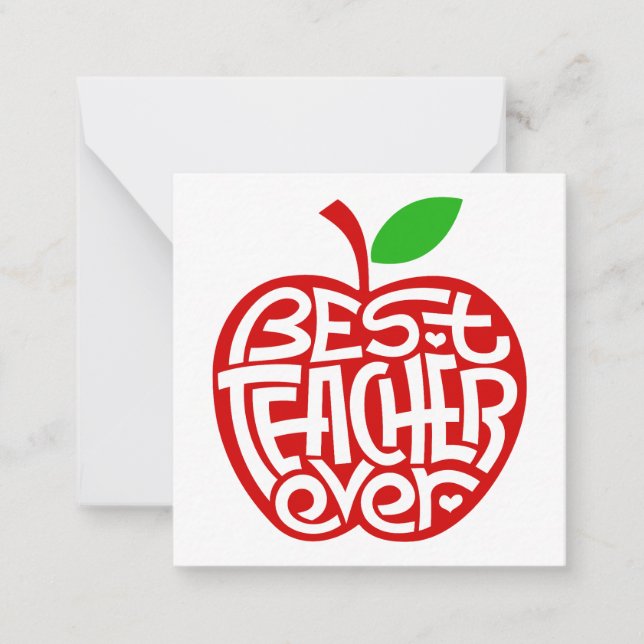 Bester Lehrer je Mitteilungskarte (Vorderseite)