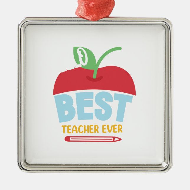 Bester Lehrer je Ornament Aus Metall (Vorne)