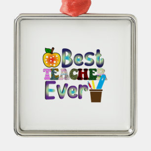 Bester Lehrer je Ornament Aus Metall