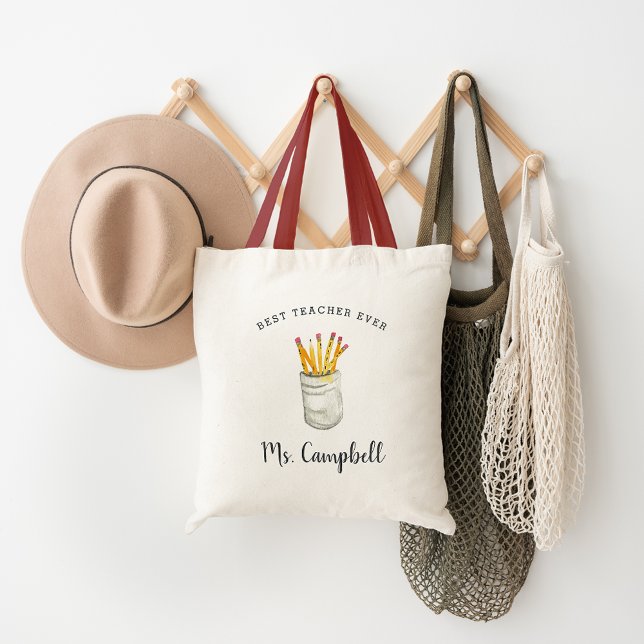 Bester Lehrer je | PERSONALISIERT Tragetasche (Von Creator hochgeladen)