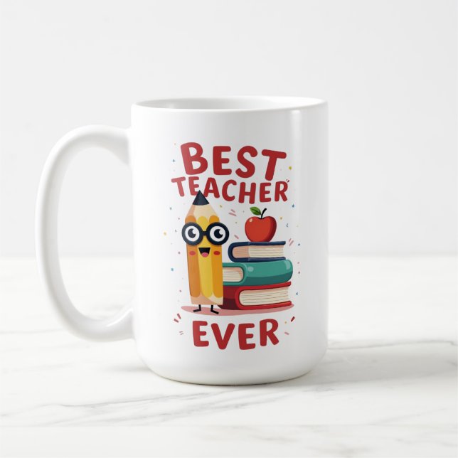 Bester Lehrer je Personalisierter Name Kaffeetasse (Links)