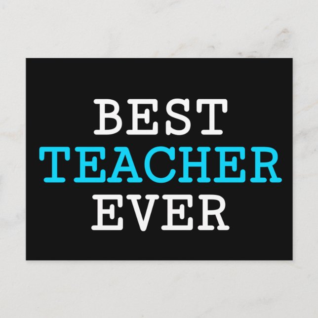 Bester Lehrer je Postkarte (Vorderseite)