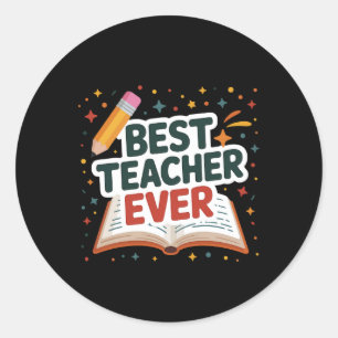 Bester Lehrer je Runder Aufkleber