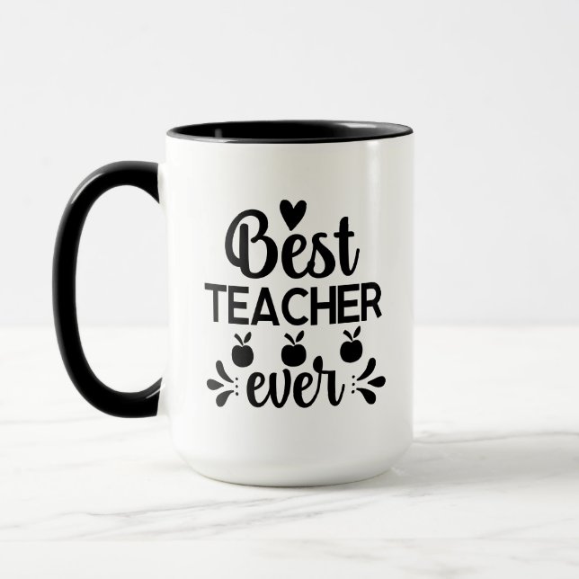 Bester Lehrer je Wordart Tasse (Links)