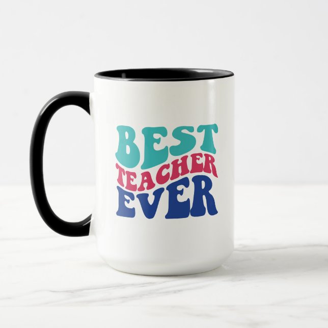 Bester Lehrer je Wordart Tasse (Links)