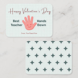 Bester Lehrer, ohne jeden Zweifel Süße Valentinsta Mitteilungskarte