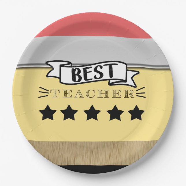 Bester Lehrer Pappteller (Vorderseite)